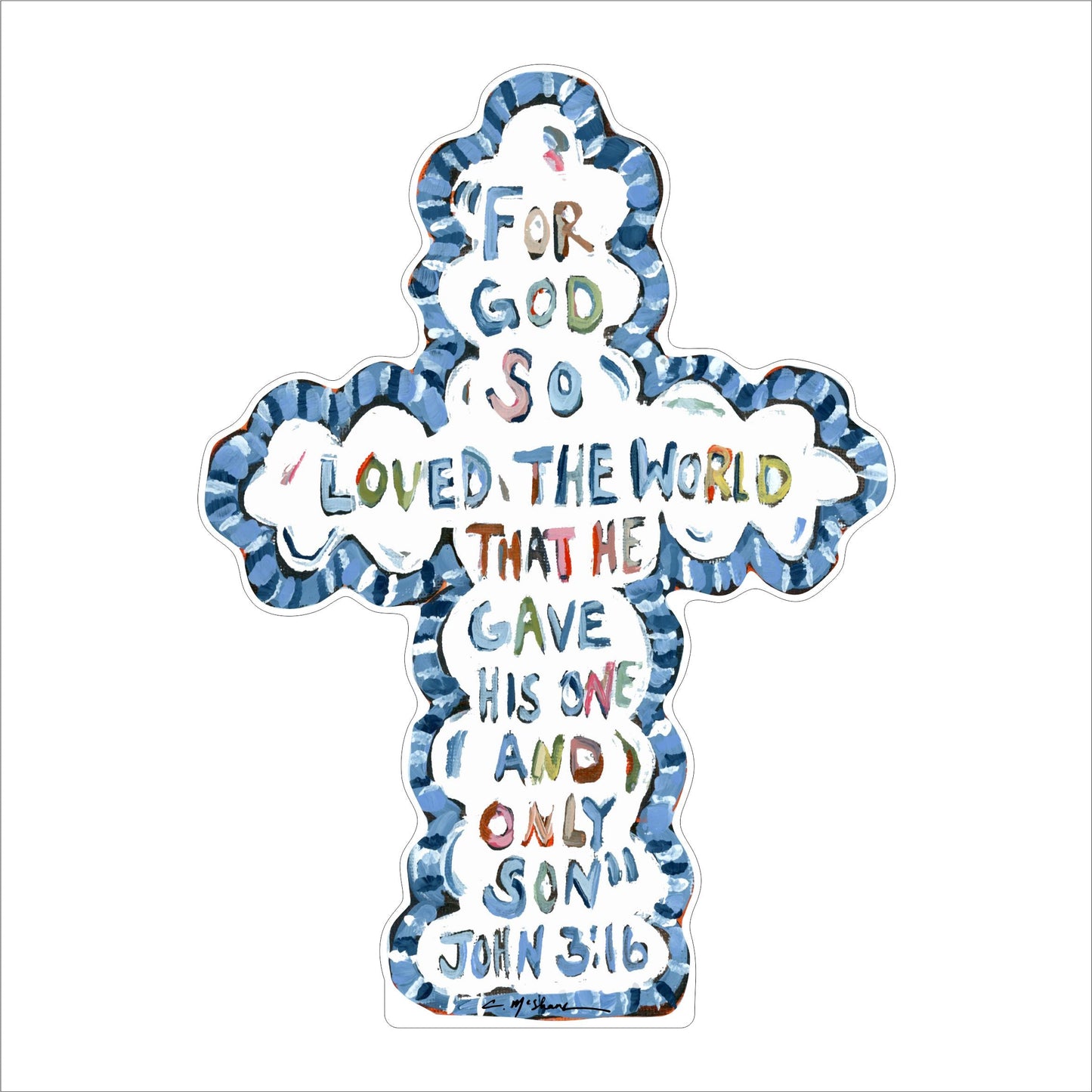 He Saved Cross | 0.75in. Acrylic Shelfie | Case of 25