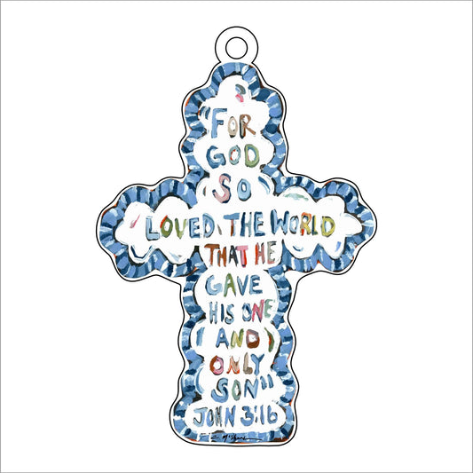 He Saved Cross Ornament | 0.25in. Acrylic Ornament | Case of 25