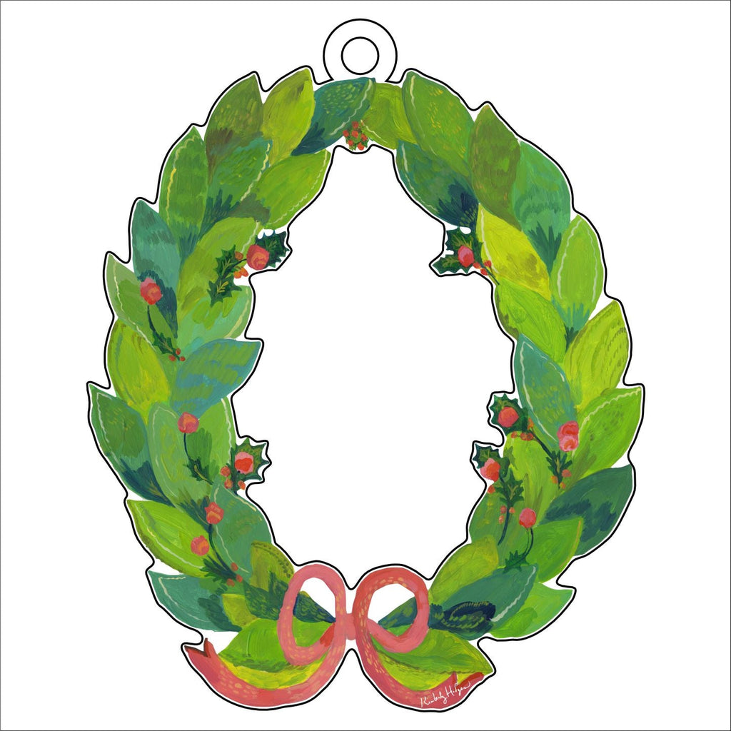 Holly Wreath Ornament | 0.25in. Acrylic