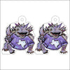 CMS-691-C10 Horned Frog Earring  | 0.125Acrylic Earrings | Set of 10