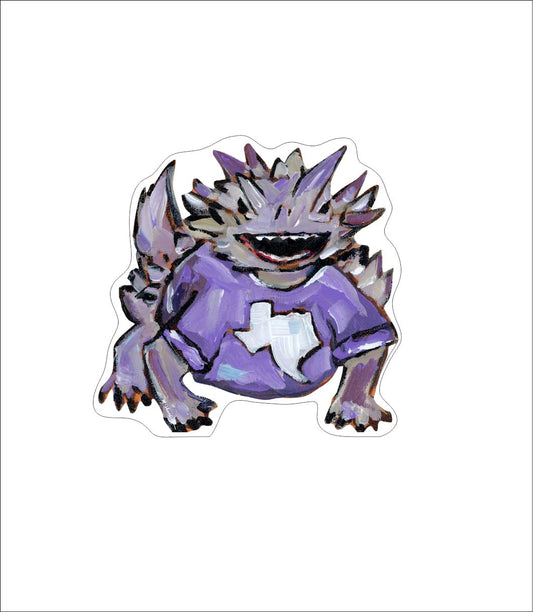 CMS-608-C10 Horned Frog Sticker  | Removable Sticker | Set of 10