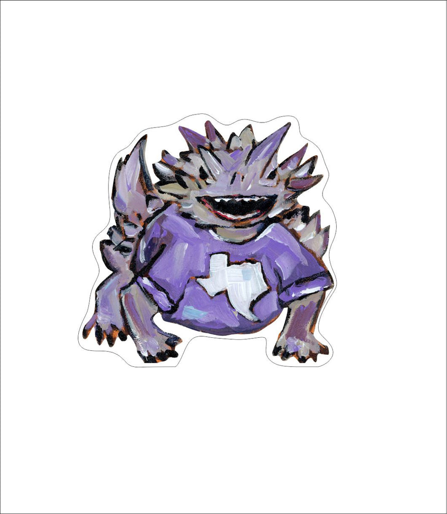 CMS-661-C10 Horned Frog Button | 0.125Acrylic Button | Set of 10
