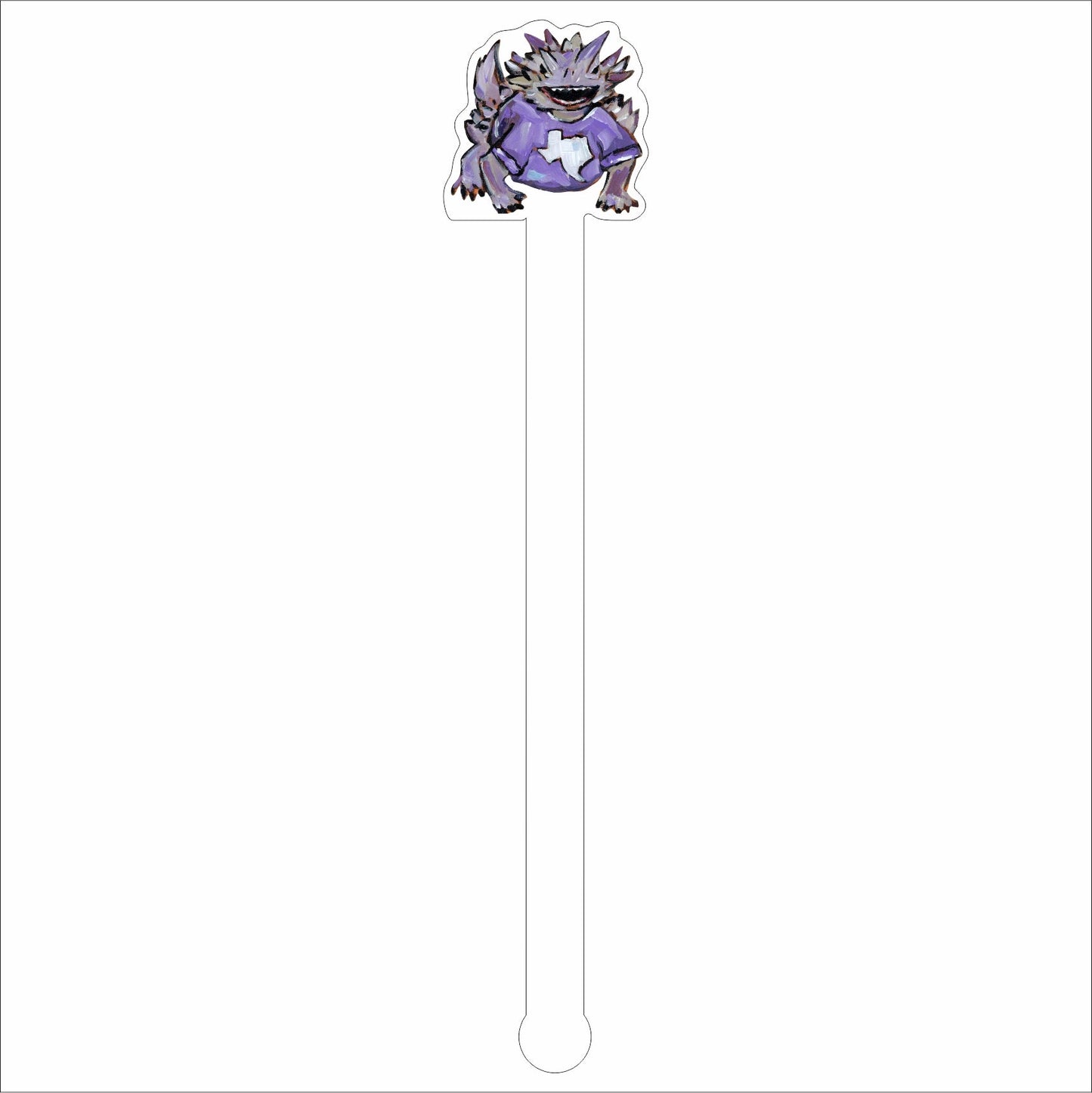 CMS-634-C4 Horned Frog Drink Stirrer | 0.125Acrylic Stirrer | Set of 4