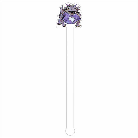 CMS-634-C4 Horned Frog Drink Stirrer | 0.125Acrylic Stirrer | Set of 4