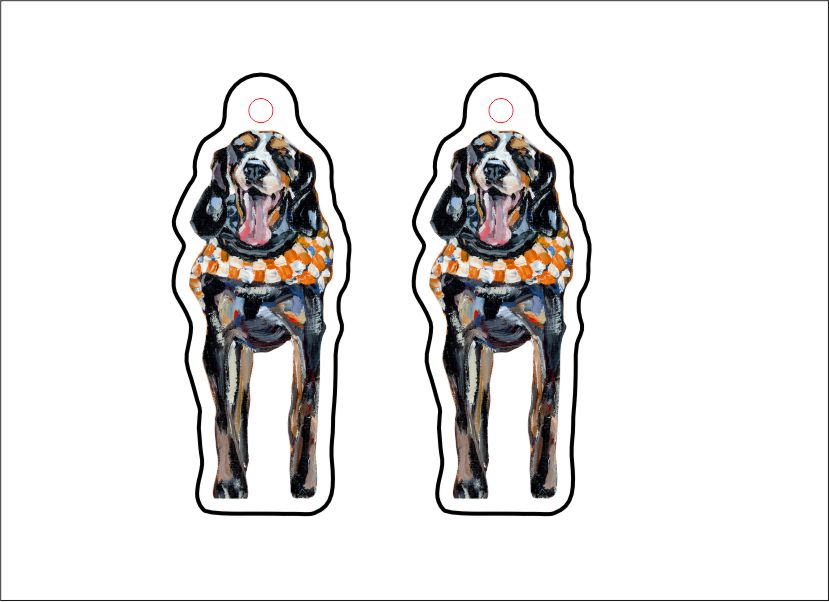 CMS-531-C10 Hound Earring  | 0.125Acrylic Earrings | Set of 10