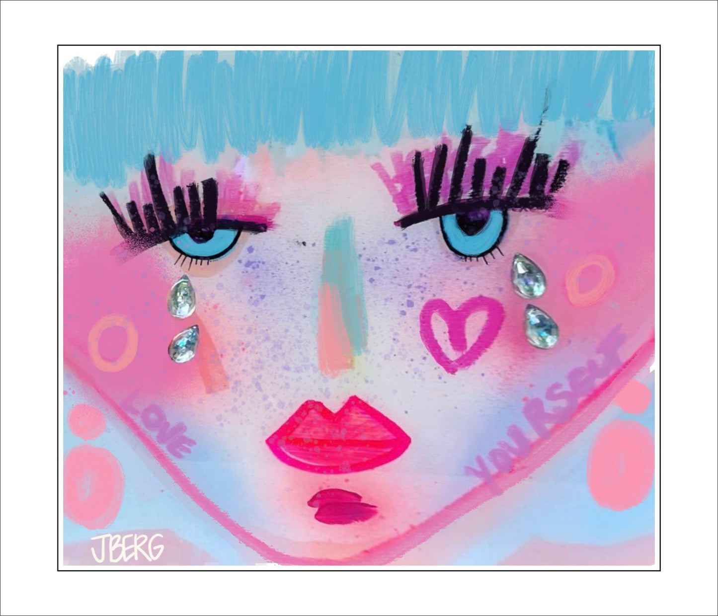JBA-005 Love Yourself Block | 0.75in. Acrylic Cutout 5x5 | Case (any 10+)