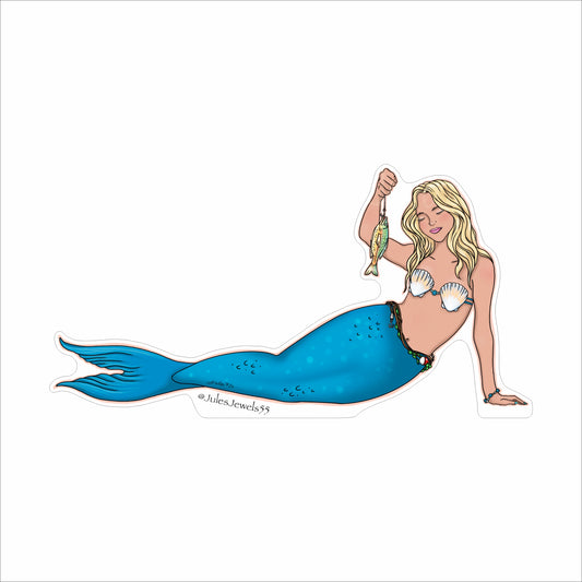 JGA-001 Fishing Mermaid | 0.75Acrylic Contour