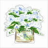 JHY-002 Blue Hydrangea Flower Pot Mini | 0.50Acrylic Mini Contour