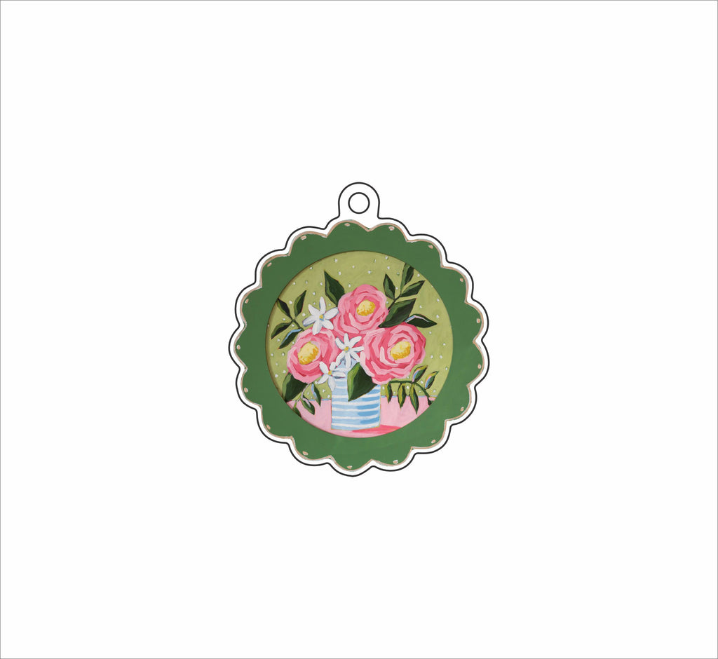 JJJ-007 Mind Your Posies Ornament | 0.25Acrylic Ornament |