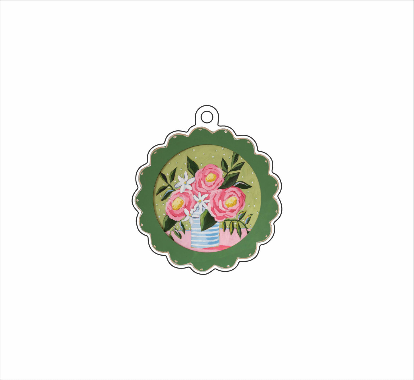 JJJ-007 Mind Your Posies Ornament | 0.25Acrylic Ornament |