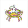 Mardi Gras Crab Ornament | 0.25in. Acrylic Ornament | Case (any 10+)