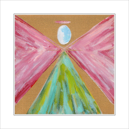 JMZ-003 Pink Angel | 0.75in. Acrylic Cutout 5.5x5.5 | Case (any 10+)