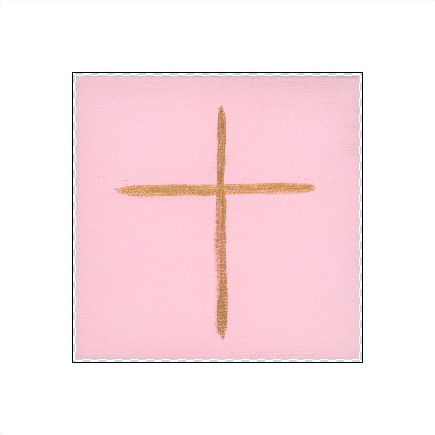 JMZ-007 Pink Cross Block | 0.75in. Acrylic Cutout 4x4 | Case (any 10+)