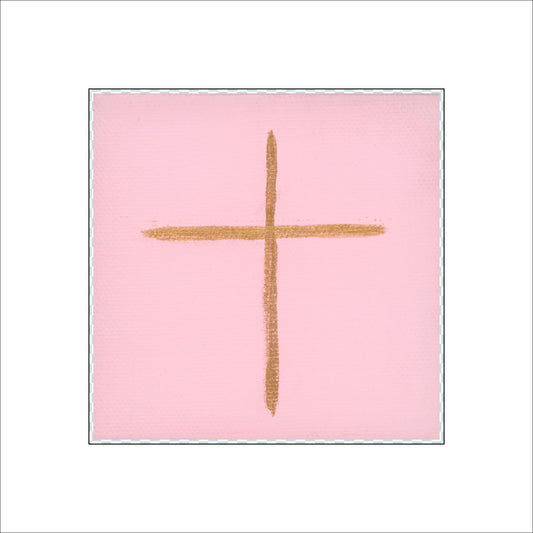 JMZ-007 Pink Cross Block | 0.75in. Acrylic Cutout 4x4 | Case (any 10+)