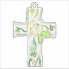 JPA-026 Green and White Cross to Faith Ornament | 0.25in. Acrylic Ornament |