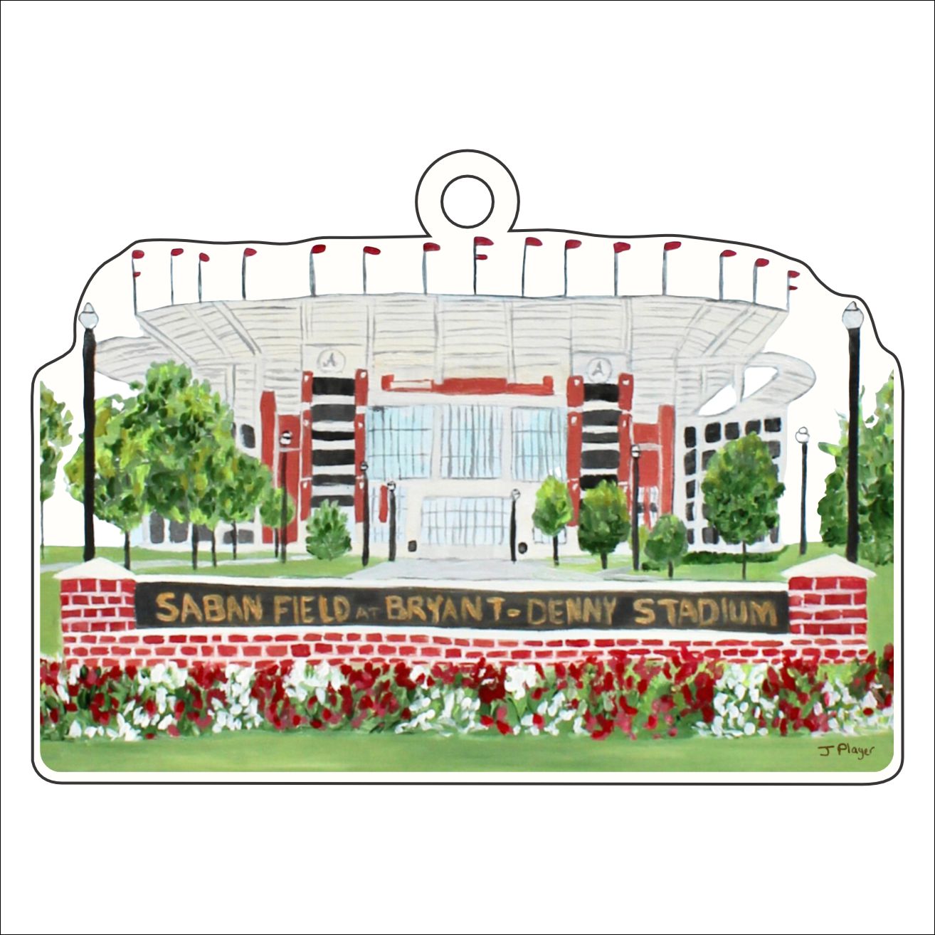 JPA-030 Bryant Denny Stadium Ornament  | 0.25in. Acrylic Ornament |