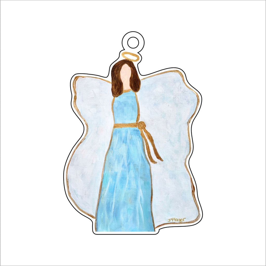 JPA-036 Blue Angel Brown Ornament | 0.25in. Acrylic Ornament |