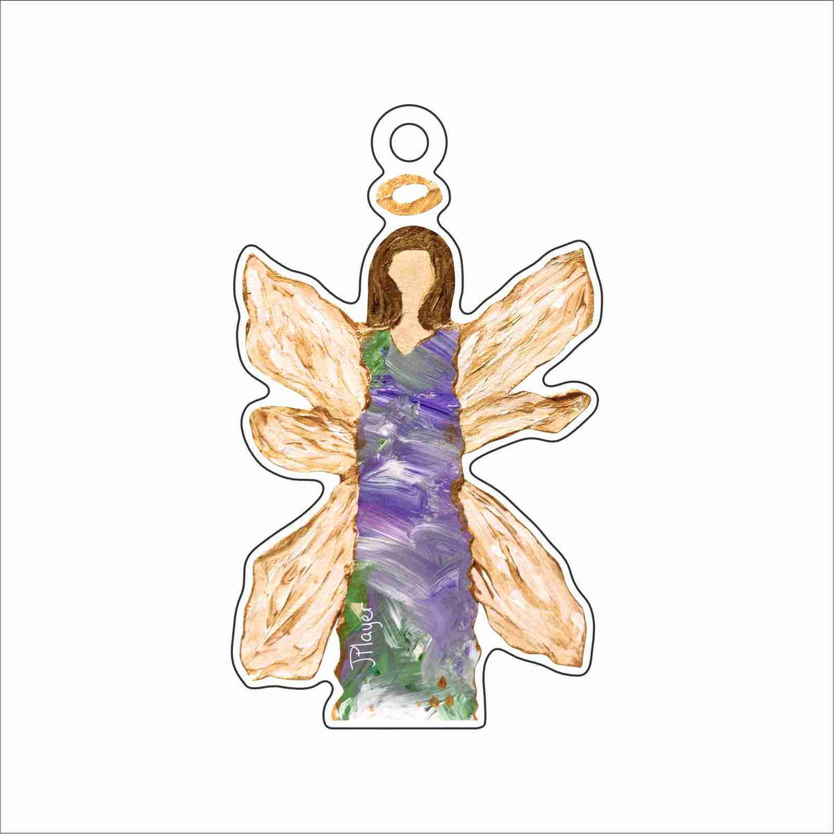JPA-047 Purple Angel 2026 Ornament | 0.25Acrylic Ornament