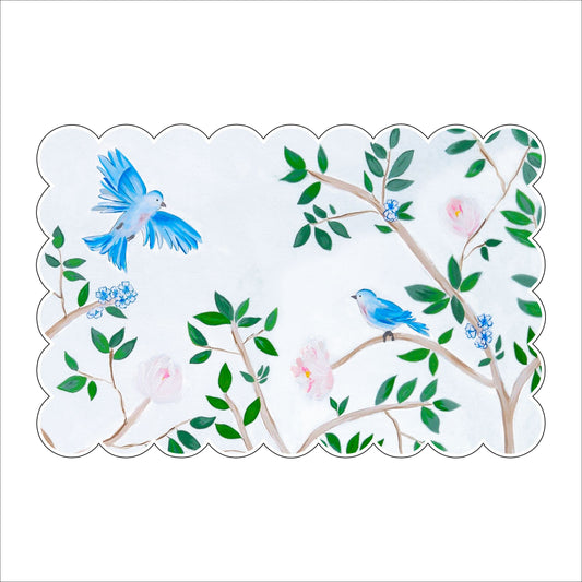 JPR-001 Blue Birds Block | 0.75in. Acrylic Cutout 5x7 | Single