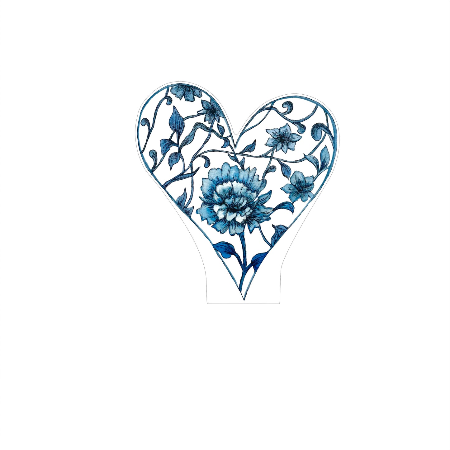 JRD-014 Chinoserie Heart | 0.75Acrylic Contour |