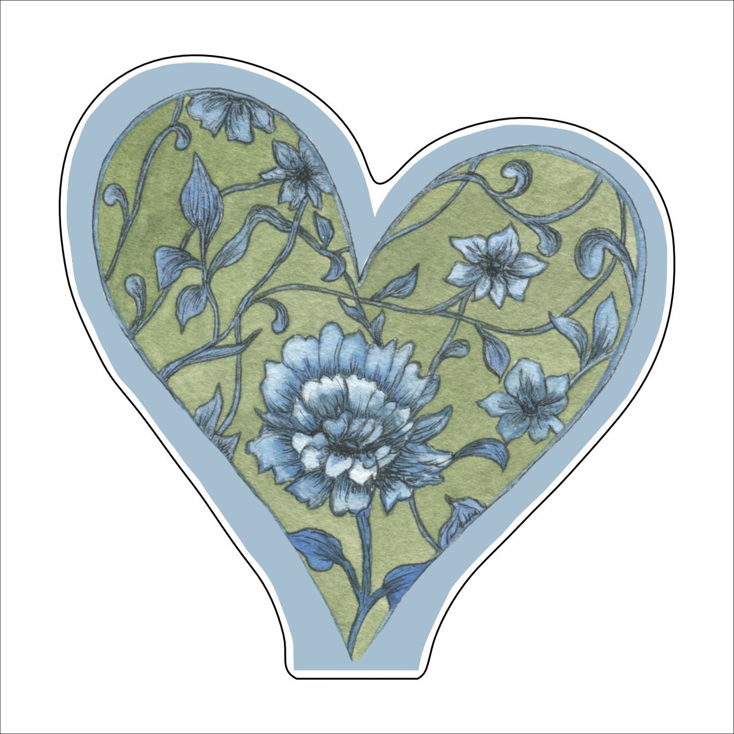 JRD-017 Green Heart | 0.75Acrylic Contour |