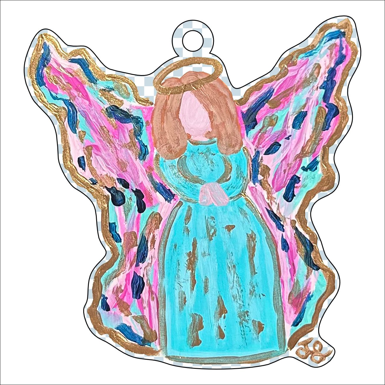 JWA-008 Angel Ornament | 0.25in. Acrylic Ornament | Case (any 10+)