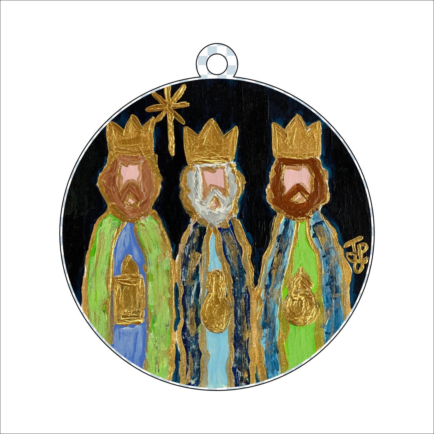 JWA-013 Three Wisemen Ornament | 0.25in. Acrylic Ornament | Single