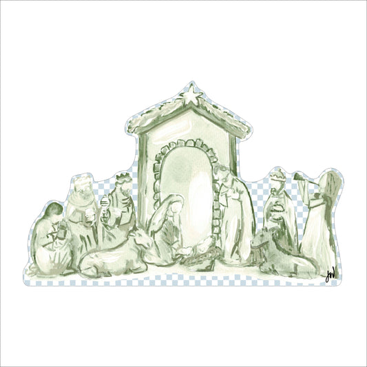 JWL-003 Green Nativity | 0.75in. Acrylic Cutout | Case (any 10+)