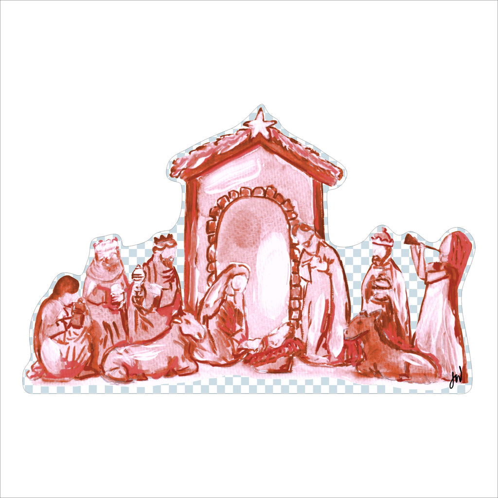 JWL-013 Red Nativity | 0.75in. Acrylic Cutout | Single