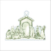 JWL-020 Green Nativity Ornament | 0.25in. Acrylic Ornament | Case (any 10+)