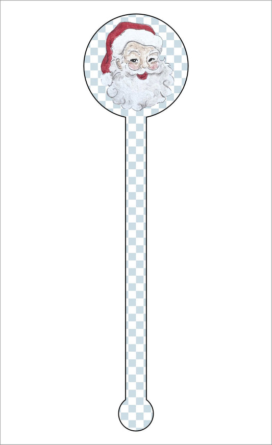 Santa Drink Stirrer | 0.125in. Acrylic Cutout | Case (any 150+)