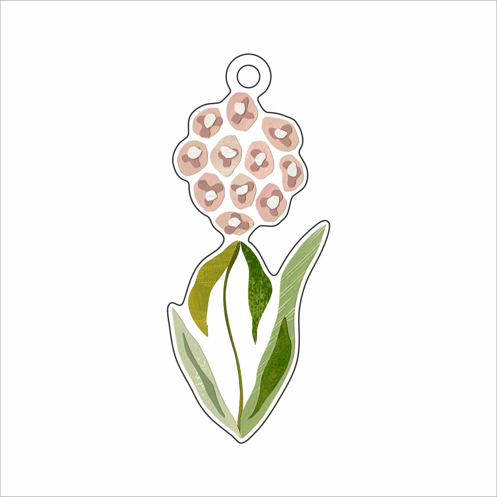 KBA-019 Pink Hydrangea Ornament | 0.25Acrylic Ornament