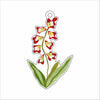 KBA-021 Red Floral Ornament | 0.25Acrylic Ornament