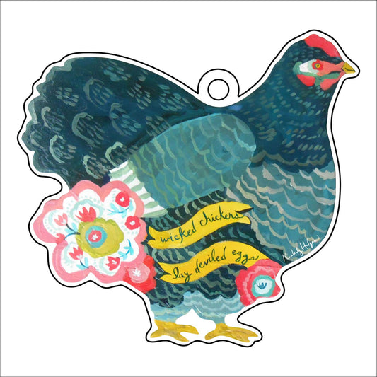 Wicked Chicken Ornament KHA-171 | 0.25in. Acrylic