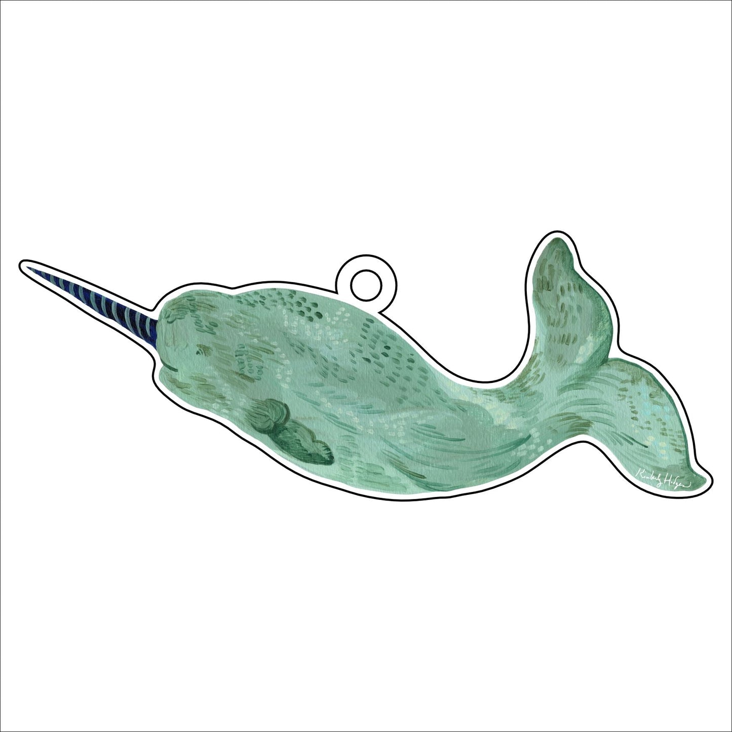 Narwhal Ornament KHA-176 | 0.25in. Acrylic