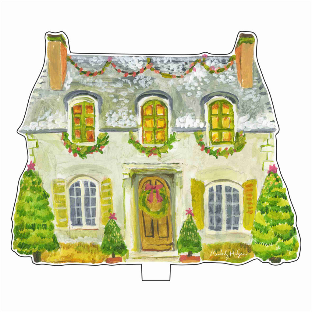 Christmas Cottage | 0.25in. Acrylic Floral