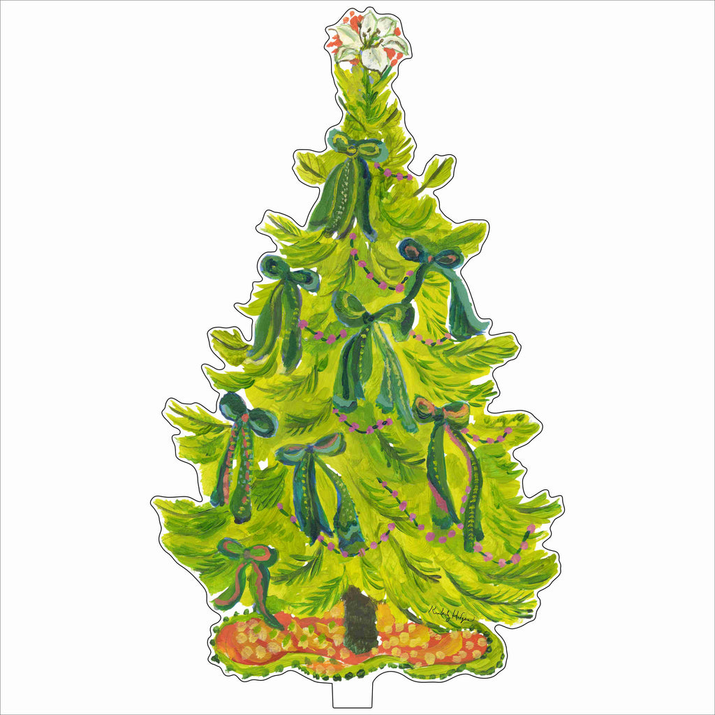 8 Green Bows Tree | 0.25in. Acrylic Floral