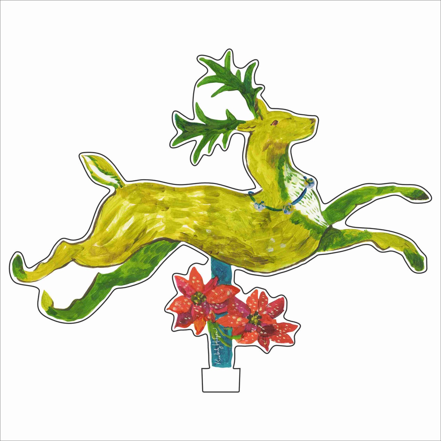 Leaping Stag | 0.25in. Acrylic Floral