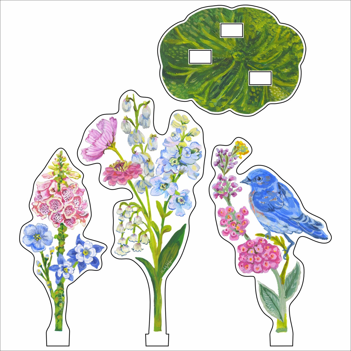 KHA-731 Petite Bouquet Collection 2 | 0.25Acrylic Collection | Set of 6