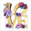 KLA-005 Love Floral | 0.75in. Acrylic Cutout | Case Bundle any 10+ (Pack of 1)
