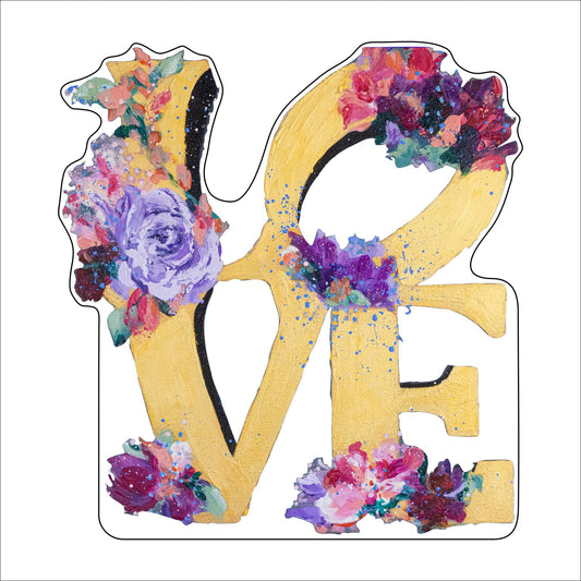 KLA-005 Love Floral | 0.75in. Acrylic Cutout | Case Bundle any 10+ (Pack of 1)