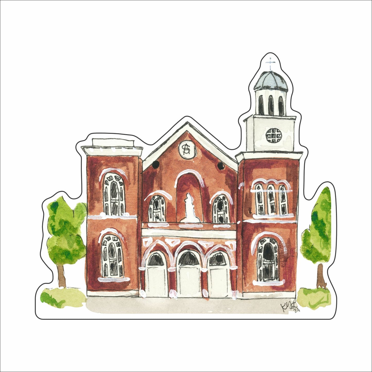 KLS-017 St. Anne, Napoleonville, LA Mini | 0.50Acrylic Mini Contour