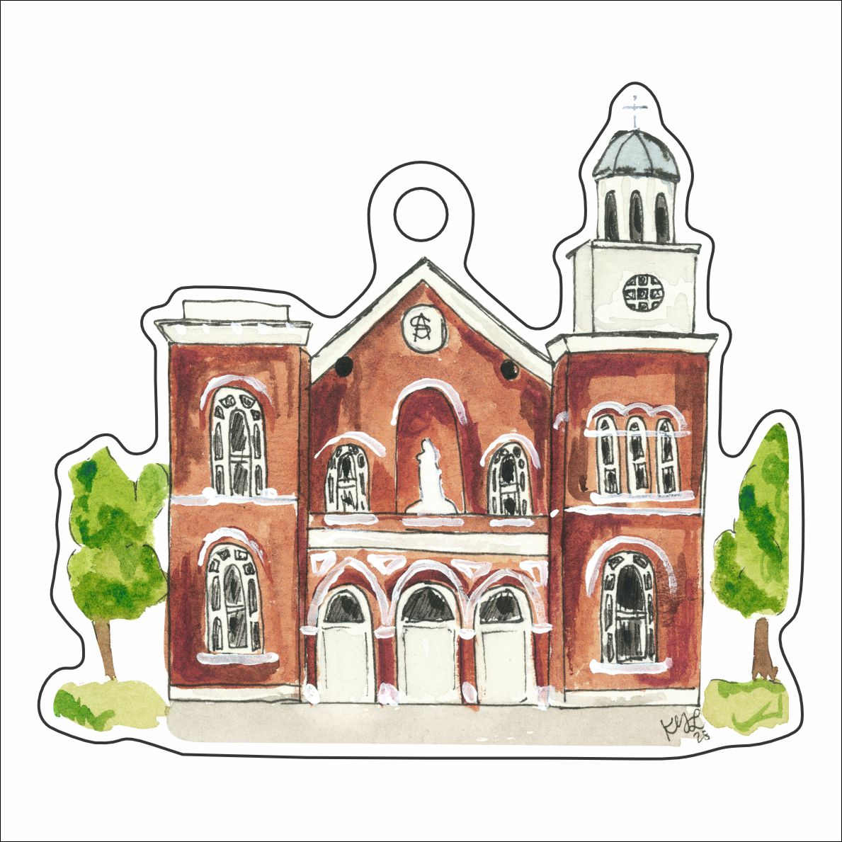 KLS-018 St. Anne, Napoleonville, LA Ornament  | 0.25Acrylic Ornament
