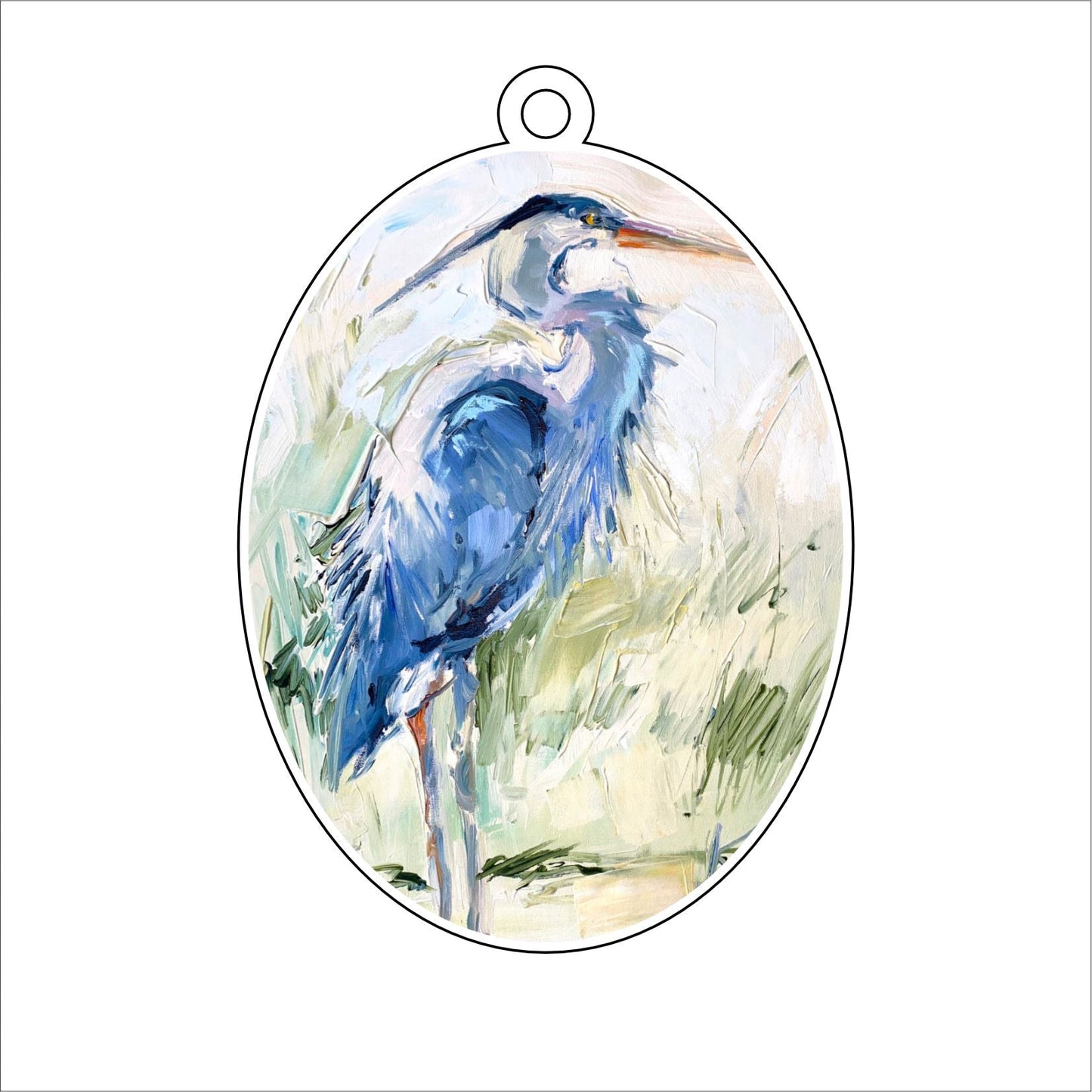 KPA-012 Heron Impression | 0.25in. Acrylic Ornament |