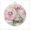 KPA-033 Pink Peonies | 0.25in. Acrylic Ornament | Case Bundle of 25