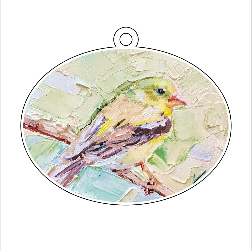 KPA-044 Yellow Bird | 0.25Acrylic Ornament |