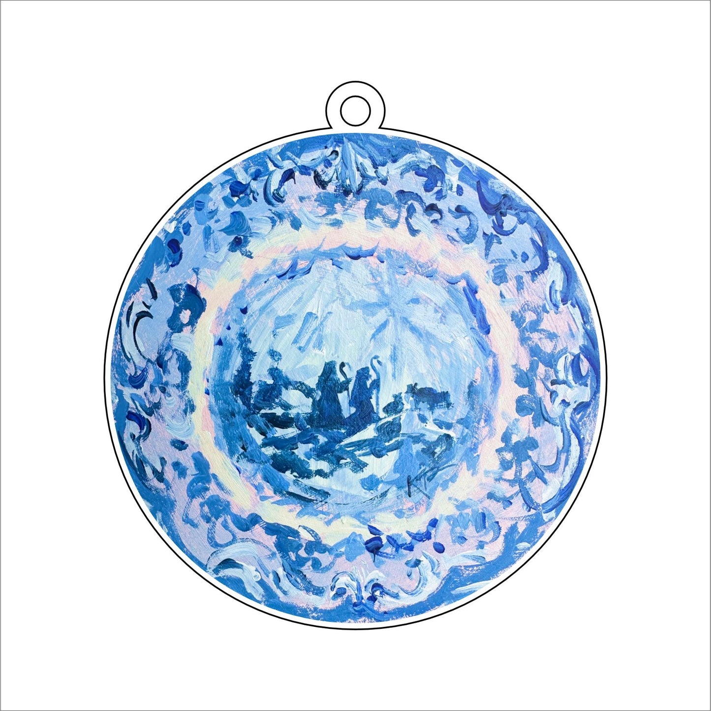 KPA-052 Keeping Watch | 0.25Acrylic Ornament | Case of 25
