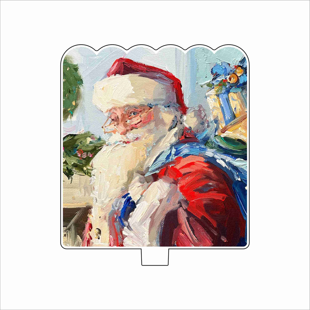 KPA-058-M Santa Paper Holder and Stand | 0.25Acrylic Standable