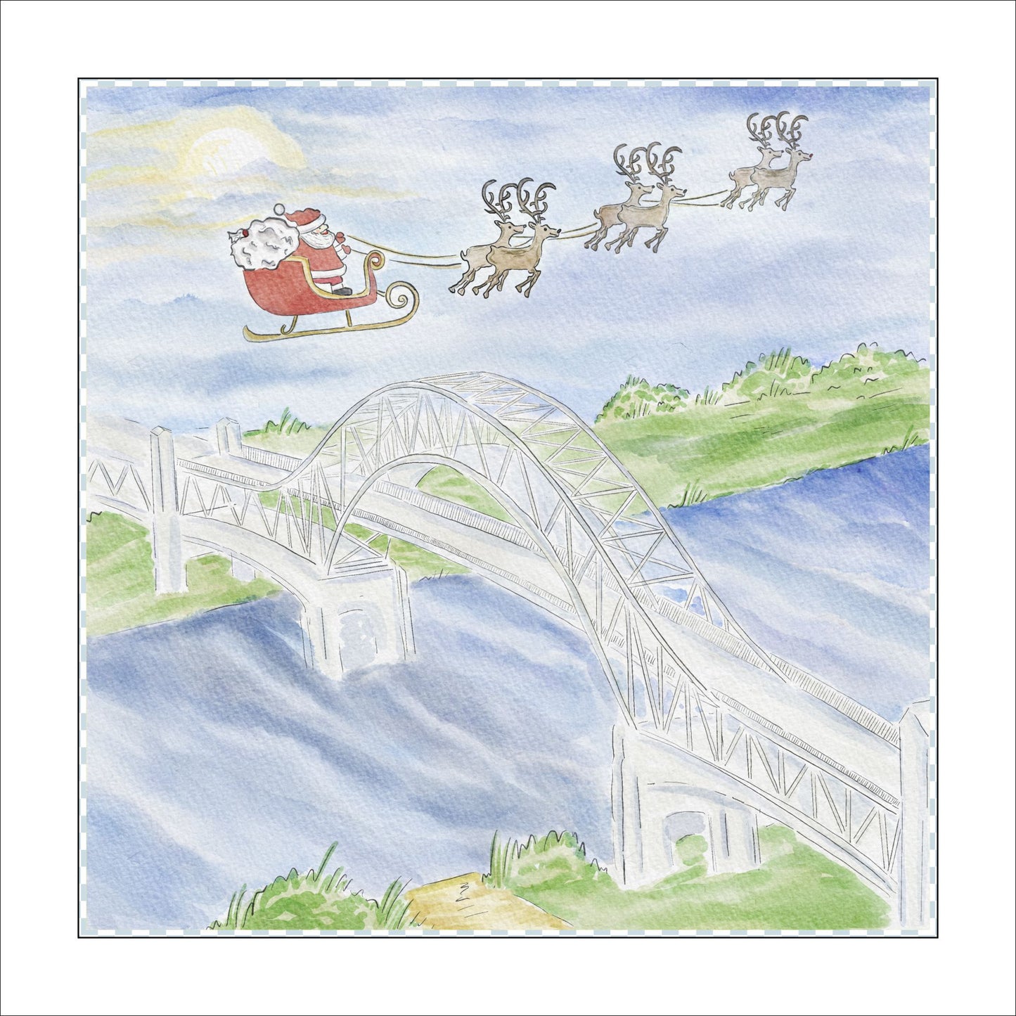 KRA-006 Santa Block | 0.75in. Acrylic Cutout 5.5x5.5 | Single