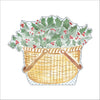 KRA-009 Holly Basket | 0.75in. Acrylic Cutout | Case (any 10+)